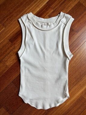 We The Free Ribbed Tank in Cream